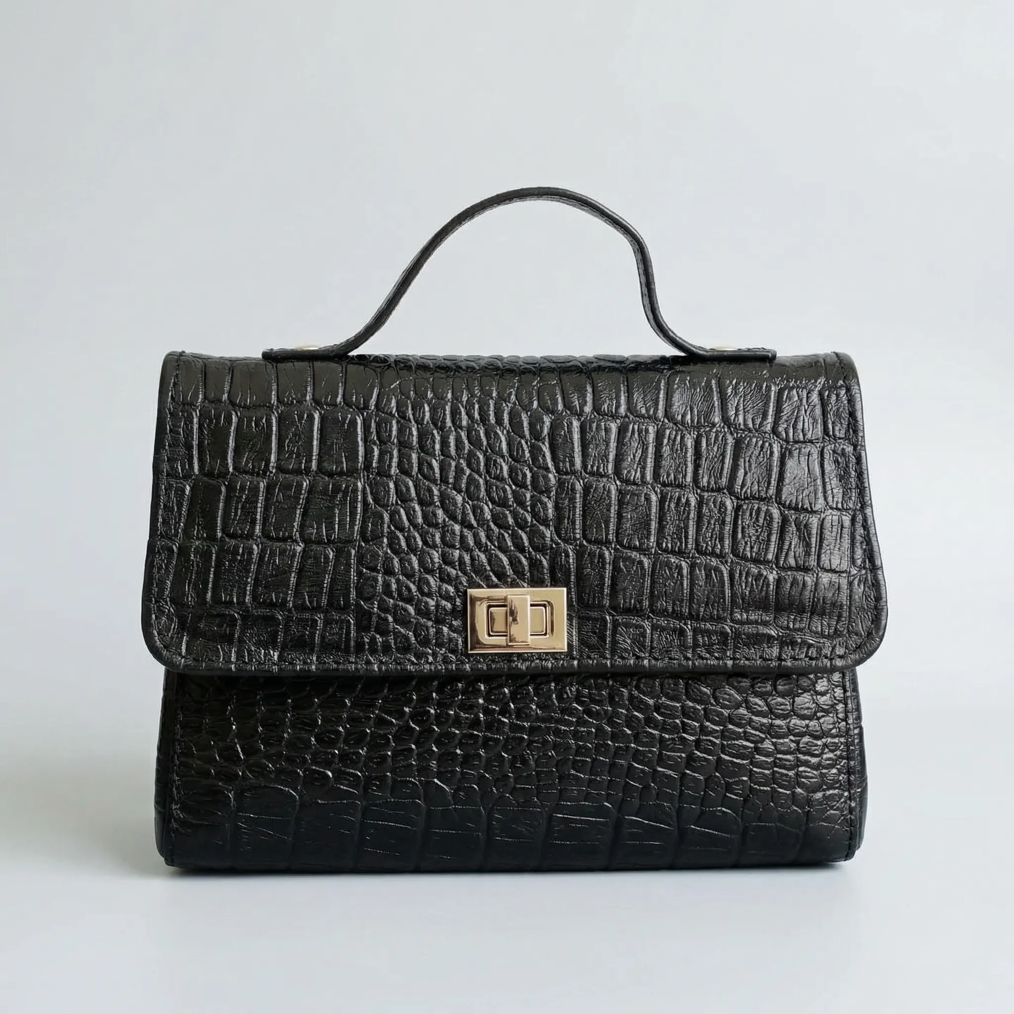 Cartera Croco Noir